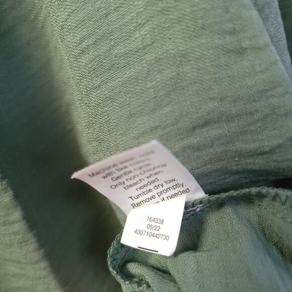 Nine West Shirt Top Size Large Blouse Green Kohls Womens​ - Picture 5 of 6